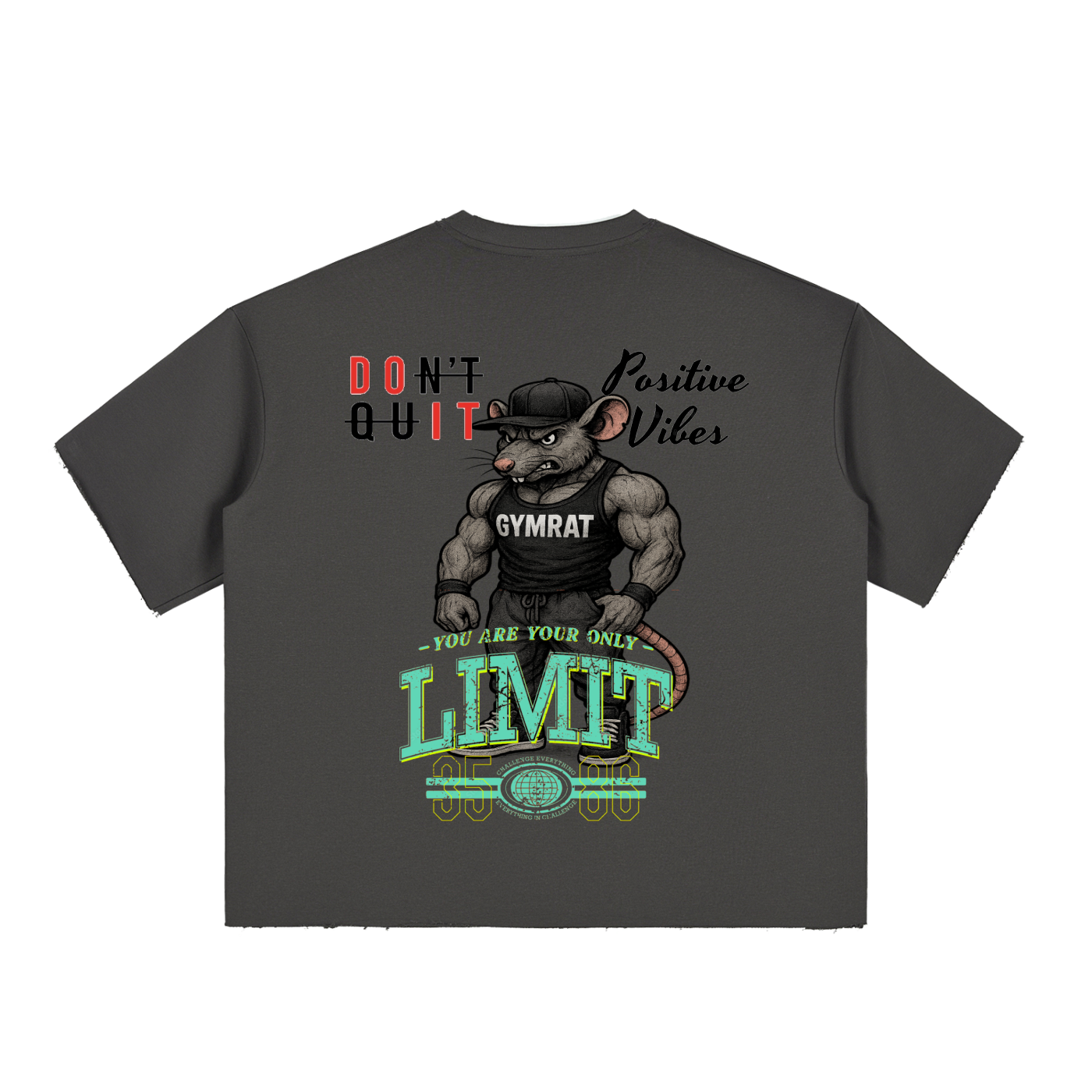 Boxy Half-Sleeve Raw-Edge T-Shirt
