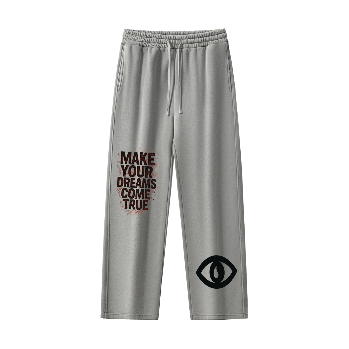 Frayed Enzyme Washed Fleece Sweatpants