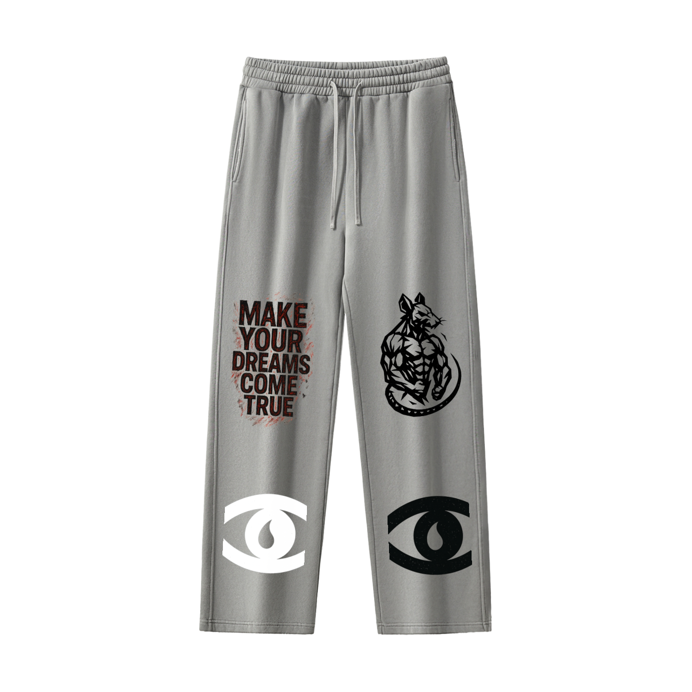 Frayed Enzyme Washed Fleece Sweatpants