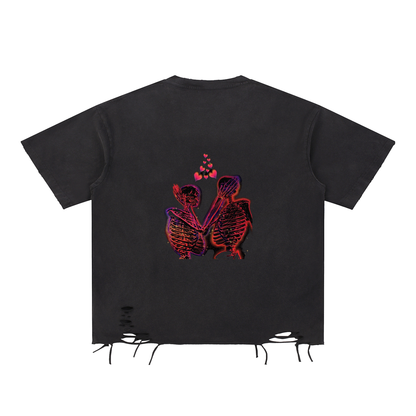 Snow Washed Raw-Hem T-Shirt