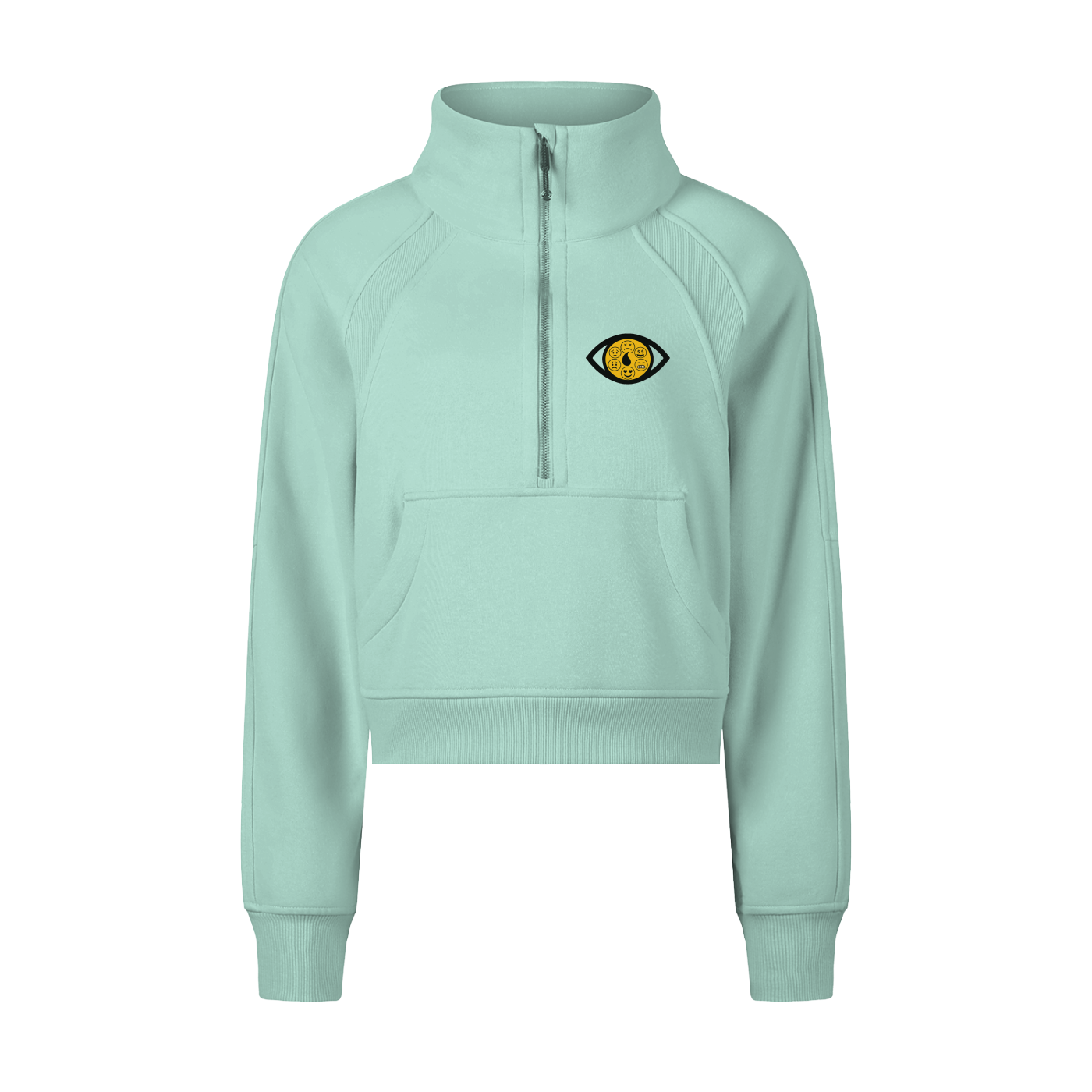 Cropped Half-Zip Sweatshirt