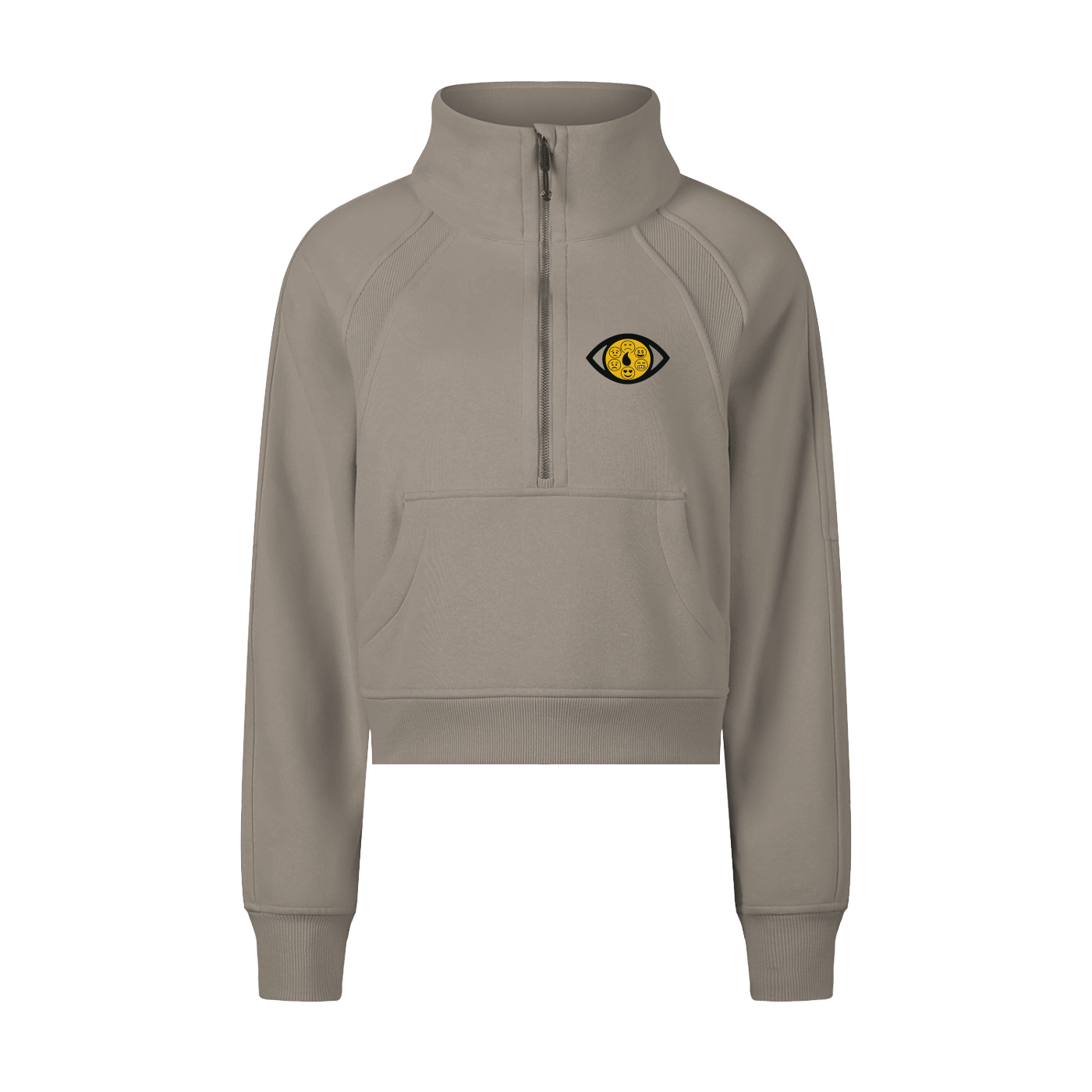 Cropped Half-Zip Sweatshirt